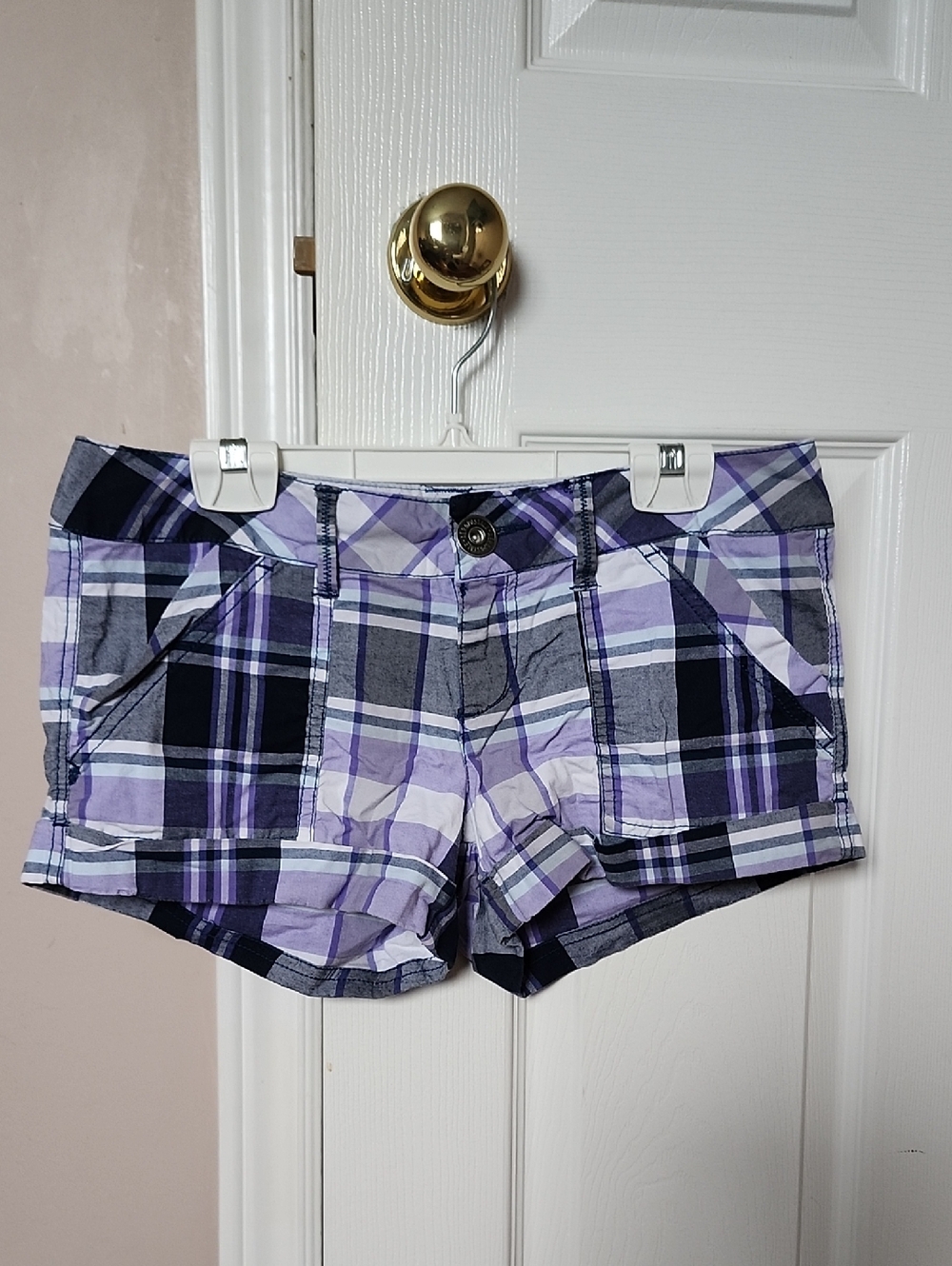 Aeropostale Purple Plaid Girls  Shorts
